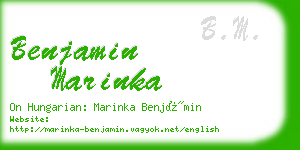 benjamin marinka business card